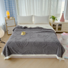 Two Layers Soft Sherpa Fleece Blanket Butterfly Style Sherpa Double Bed Blanket for Kids, Teenagers & Adults Jacquard Multifunctional Plush Flannel Blanket Sofa Travel Office Home Decoration 