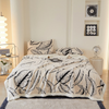Palm Large Leaf Jacquard Plush Blanket Printed Sherpa Fleece Throw Blanket 60x80 Inch Elegant Jacquard Blanket for Bed Couch Sofa 