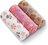 Printed Flannel Pet Blanket – Soft Plush Printed Fleece Pet Throw Super Soft Fluffy Premium Fleece Pet Blanket Flannel Throw for Dog Puppy Cat Paw