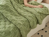 Popular Checkerboard Jacquard Blanket Plush Soft Christmas Blanket Solid Color Throw Blanket Shu Velenteen Blanket