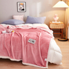 Reversible Plush Throw Warm Fleece Blanket Winter Bed Quilt for Sofa Couch & Knee Wrap Air Conditioner Blanket  