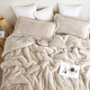 Solid Color Flannel Comforter Plush Soft Winter Flannel Quilt 