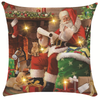 18 X 18 Inch Merry Christmas Trees Snowflake Throw Pillow Covers Pillowcases Throw Pillow Covers for Sofa Couch Home Decor