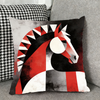 2026 Zodiac Horse Cushions Square Pillow Modern Pillowcases Decorative 18*18Inch Abstract Throw Pillowcase Geometric Cushion Cases with Zipper for Sofa Bed Couch Living Room