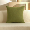 Solid Color Linen Decorative Throw Pillow Covers Soft Square Pillow Case for Sofa Couch Bed Chair, 18x18 Inch