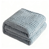 Cozy Flannel Fleece Blanket High Density Polyester Blanket Air Conditioning Lightweight Throw Blanket for Sofa Couch Bed 