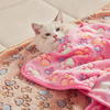 Printed Flannel Pet Blanket – Soft Plush Printed Fleece Pet Throw Super Soft Fluffy Premium Fleece Pet Blanket Flannel Throw for Dog Puppy Cat Paw
