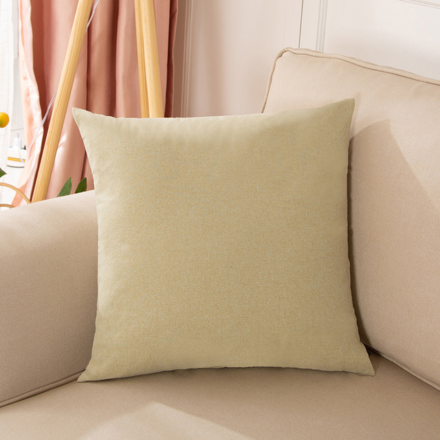 Decorative 45*45CM Square Throw Pillow Case Solid Color Cushion Covers Pillowcase for Office Sofa Couch