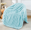 Exclusive Flannel Throw Blanket for Couch, Super Soft Striped Bed Blanket, Lightweight Fuzzy Cozy for All Seasons