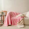 Double Layers Sherpa Blanket Soft Plush Flannel Fleece Thick Bed Blanket, Washable Warm Sherpa Bedspread for All Seasons Jacquard Fleece Throw for Bedroom Sofa Outdoors 