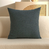 Solid Color Linen Decorative Throw Pillow Covers Soft Square Pillow Case for Sofa Couch Bed Chair, 18x18 Inch