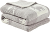 Cozy Soft Warm Knitted Baby Blanket for Girls Boys, Newborn Essentials for Infant, Baby Shower Receiving Gift - Animal Grey