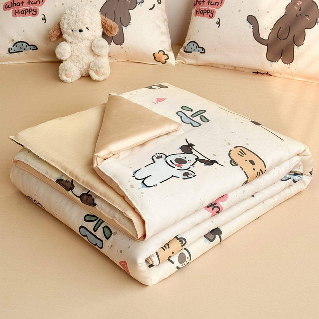 Breathable Lightweight Cool Blanket for Summer Hot Weather Cartoon Throw Blanket for Chair Couch Bed Sofa Travel And Camping Machine Washable 