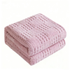 Cozy Flannel Fleece Blanket High Density Polyester Blanket Air Conditioning Lightweight Throw Blanket for Sofa Couch Bed 