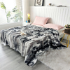 Custom Luxury Rabbit Fur Blankets -Wholesale Bubble Fleece Flannel Throws Cozy Warmth for Home Decor High-Quality Winter Textile