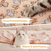 Printed Flannel Pet Blanket – Soft Plush Printed Fleece Pet Throw Super Soft Fluffy Premium Fleece Pet Blanket Flannel Throw for Dog Puppy Cat Paw