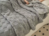 Popular Checkerboard Jacquard Blanket Plush Soft Christmas Blanket Solid Color Throw Blanket Shu Velenteen Blanket