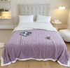 Winter Blankets Jacquard Weave Flannel Sherpa Soft Warm Polyester Blaneket Jacquard Sherpa Blanket – Solid Color Double Layer Plush Blanket