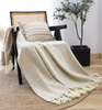 Soft Knit Fleece Travel Throw Blanket Factory-Priced Home Decor Blankets in Bulk for Cozy Home Textiles 