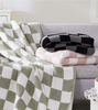 Checkered Throw Blanket – Soft Cozy Lightweight Plush Blanket for Sofa & Bed