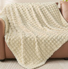 Throw Blanket for Couch and Bed- Super Soft and Warm 3D Checkered Fluffy Fuzzy Fleece Blanket, Luxurious Plush Cozy Blanket for Room Decor Spring, Customized Size