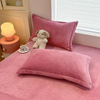 Velvet Flannel Pillowcase Set Filled Cushion Plain Pillow Cover Luxury Cozy Fuzzy Velvet Pillow Shams for All Seasons