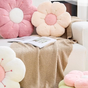 Flower Pillow Cute Flower Shaped Decorative Pillow Daisy Pillow Aesthetic Home Decor Floral Throw Pillows Floor Seat Cushion for Xmas Bedroom Couch