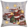 18 X 18 Inch Merry Christmas Trees Snowflake Throw Pillow Covers Pillowcases Throw Pillow Covers for Sofa Couch Home Decor