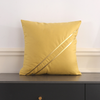 18x18 Inch Linen Decorative Throw Pillow Covers Soft Square Pillow Case for Sofa Couch Bed Chair Golden Color Cushions 