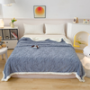 Solid Color Fleece Throw Blanket for Couch Sofa Bed Cozy Jacquard Flannel Blankets Lightweight Throws for All Seasons