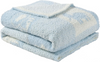 Cozy Soft Warm Knitted Baby Blanket for Girls Boys, Newborn Essentials for Infant, Baby Shower Receiving Gift - Animal Blue