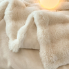 Faux Rabbit Fur Bubble Blanket Faux Fur Blanket Bubble fleece Soft Warm Cozy Shaggy Rabbit Blanket