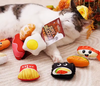 Pet Toys Catnip Cat Plush Toy Food-Design Boredom Relief Cat Toy with Card 
