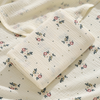 Vintage Flower Pattern Cotton Muslin Baby Swaddle Blanket Newborn Diaper Bedding Cotton Stroller Blankets Babies Accessories Infant Nap Cover Lightweight Throw Receiving Blanket Perfect for Shower Gif