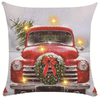 Christmas Santa Reindeer Throw Pillow Covers, 18 X 18 Inch Merry Christmas Holiday Cushion Cover Decoration for Sofa Couch Bed 