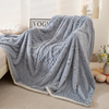 Solid Color Jacquard Flannel Fleece Throw Blanket Cozy Soft Blanket for Couch, Bed, Office Home Textile Machine Washable Decor 