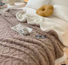 Hot Sale Factory Price Sherpa Jacquard Solid Color Fleece Blanket Jacquard Sherpa Blanket – Solid Color Double Layer Plush Blanket