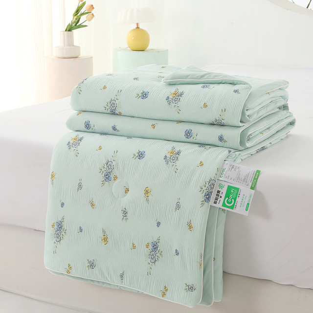 Lightweight Reversible Cooling Blanket Twin Size Double-sided Summer Comforter Duvet Pillowcases Machine Washable