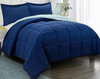 Brushed Fabric stitched duvet bedding sets with checkered quilt cover filled microfiber quilt