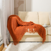 Wearable Soft Chunky Knit Blanket Throw lightweight, soft and comfortable decorative acrylic knitted blanket for home decoration