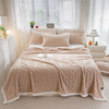 Taffeta Velvet Blanket Double-sided Fleece Blankets Soft Polyester, Lightweight, Breathable for Bed Sofa Office Nap Cozy Plush Flannel Blanket 150*200cm