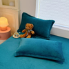 Super Soft Solid Color Pillow Case Thicken Flannel Warm Plus Velvet Cushion Cover Pillowcase 48*74CM Decorative Pillow for Bedroom, Sofa, Couch