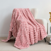 Silky Flannel Blanket Soft Fluffy Bed Blankets with Jacquard Pattern Cozy Warm Throw Blankets Napping Blanket for Couch 