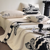 Comfortable Velvet Silk Blanket for Sofa Couch Bedroom Four Season Decorative Blanket Cover 