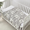 Cozy Soft Warm Knitted Baby Blanket for Girls Boys, Newborn Essentials for Infant, Baby Shower Receiving Gift - Animal Grey