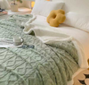 Hot Sale Factory Price Sherpa Jacquard Solid Color Fleece Blanket Jacquard Sherpa Blanket – Solid Color Double Layer Plush Blanket
