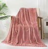 Flannel Blanket Super Soft Throw Blanket Flannel Clouds Stylish Jacquard Lightweight Bed Blanket All Season