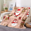 2025 Hot Selling Christmas Printed Flannel Blanket Sofa Throw Blanket Customized Print Blanket