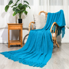 2025 New Soft Knitted Throw for Winter Home Textile Farmhouse Decorative Women and Men with Tassel Couch Woven Plaid