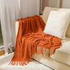 Wearable Soft Chunky Knit Blanket Throw lightweight, soft and comfortable decorative acrylic knitted blanket for home decoration